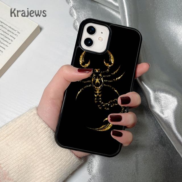 Krajews Animal Scorpio soft Phone Case Cover For iPhone 17 Air 16 15 14 plus 11 12 13 pro max coque Shell Fundas