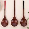 Wooden Spoon Kitchen Korean Style Natural Wood Soup Tableware Cooking Honey Coffee Spoon Mixing Spoon