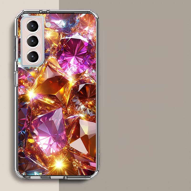 Сверкающий и Ослепительный Алмазный Камень Чехол для Телефона Для Samsung Galaxy S25 Edge S24 S23 FE S21 S20 S10 Plus S22 S26 Ultra Чехол Cl