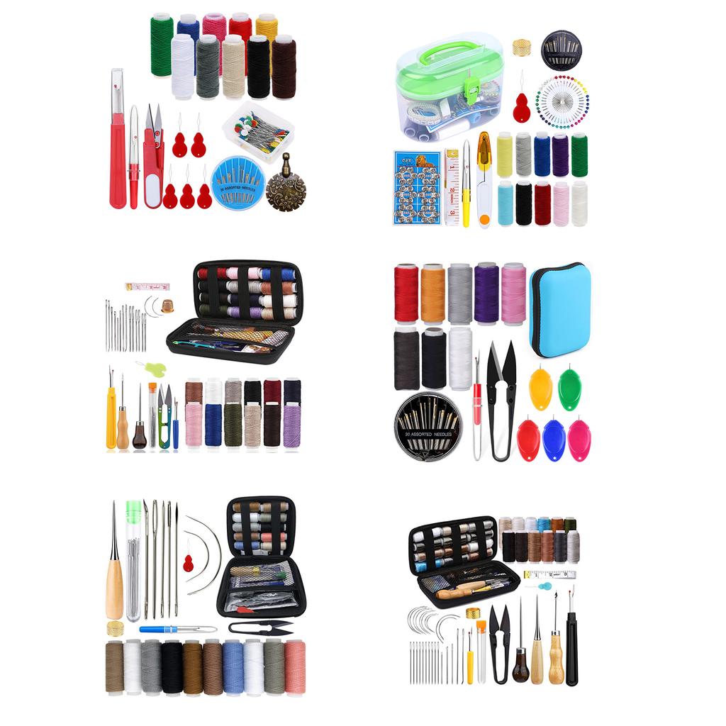 Наборы для шитья Дорожные кожаные наборы для шитья Взрослые Профессиональные швейные принадлежности Включают иглу нить распарыватели для начинающих