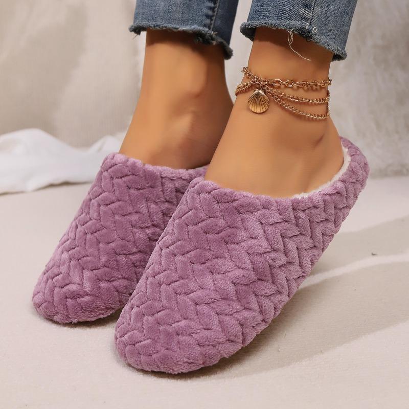 Туфли на плоской подошве женские хлопковые тапочки зимние короткие плюшевые теплые повседневные туфли 2024 новый стиль удобные мягкие туфли женская мода