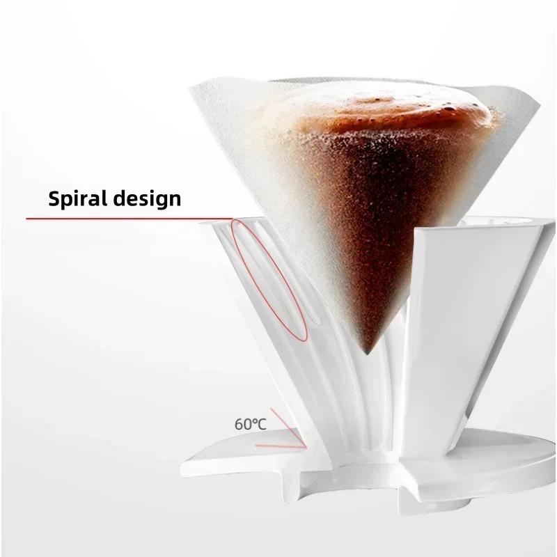 Керамическая восьмиугольная чашка-фильтр для кофе, многоразовая, пуровер для кофе, кофемашина, коническая чашка-фильтр для ручного капельного заваривания, инструменты бариста