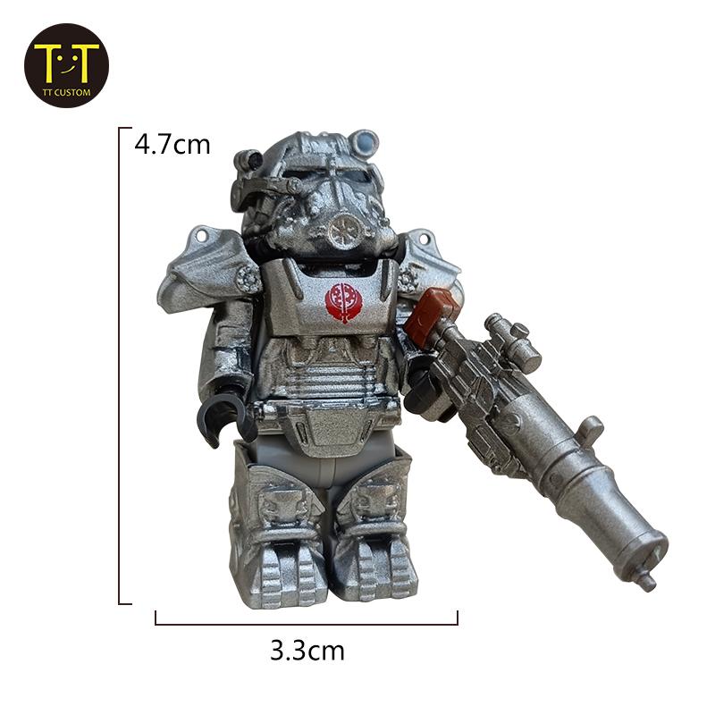 MOC Военная Броня T60 Солдаты Мини Аниме Экшн Фигурки fallouts Оружие Робот Рыцари Строительные Блоки Кирпичики DIY Игрушки подарки