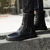 Мужские кожаные ботинки Высокие модные ботинки Мотоциклетные ботинки Ботильоны для пар Ботинки унисекс Ботинки для мотокросса Мужские ботинки Челси
