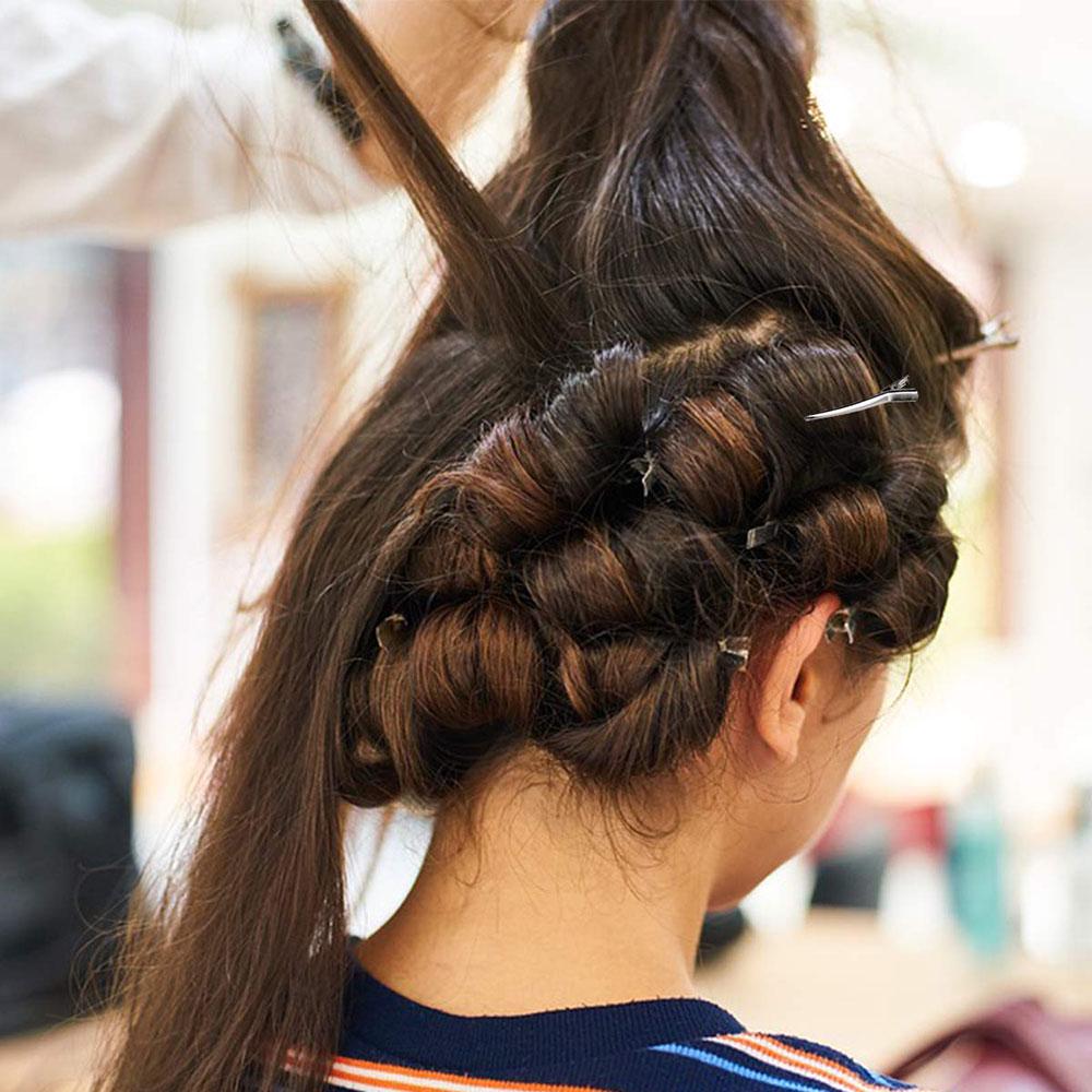 Women Portable Single Prong Fashion Silver Styling Tools Hair Clips Hairdressing Alligator Hairpin