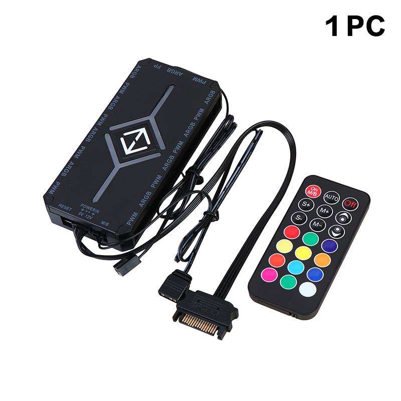 1-9 3-в-1 5В 3-контактный ARGB-контроллер Хаб вентиляторов охлаждения PWM Магнитный хаб с ARGB-контроллером 5В 3-контактный для корпуса ПК