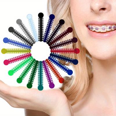 40 шт. стоматологические ортодонтические лигатурные стяжки, многоцветное стоматологическое ортодонтическое лигатурное кольцо, мягкая эластичная резиновая скобка, стоматологическое ортодонтическое лигатурное кольцо