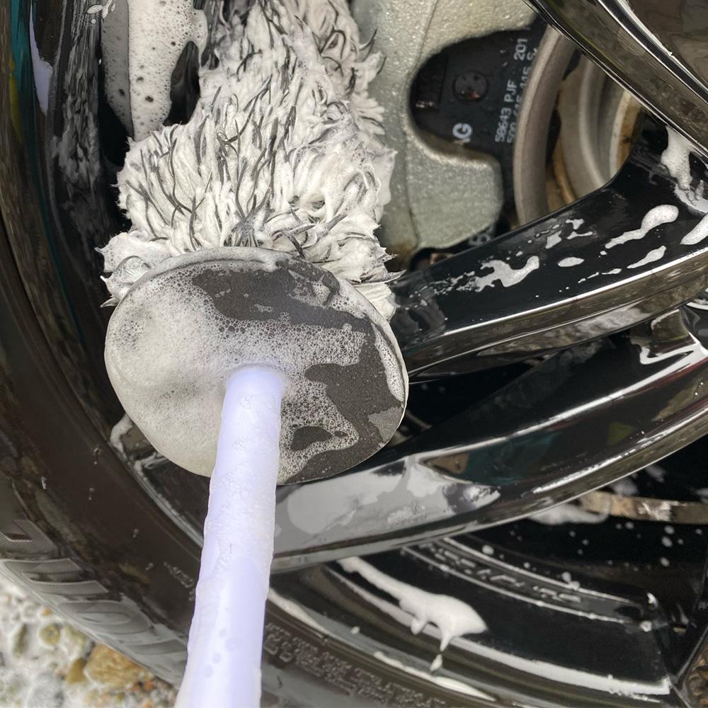 Колесная щетка для шин, мытье автомобиля, нескользящая ручка, пылеуловитель, инструменты для чистки шин, универсальная щетка для чистки автомобиля