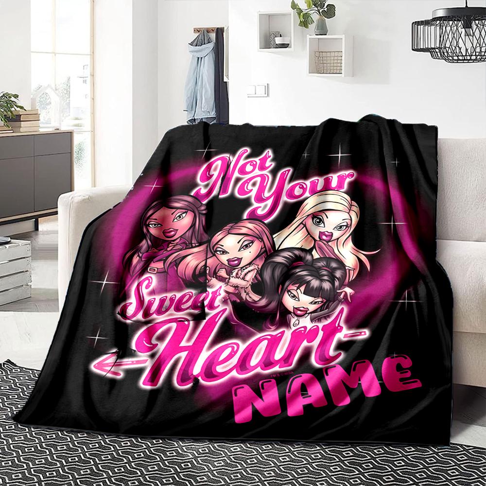 Custom Name Winx Club Friendship Party Blanket For Couch Bed Plush Cozy Fuzzy Blanket Super Soft Warm Blankets For Fall And Winter 091613
