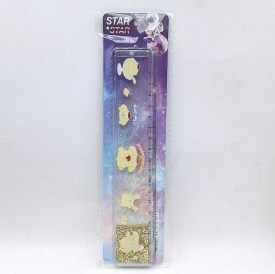 Super Mario Glitter Ruler - Cute 20cm Student Stationery