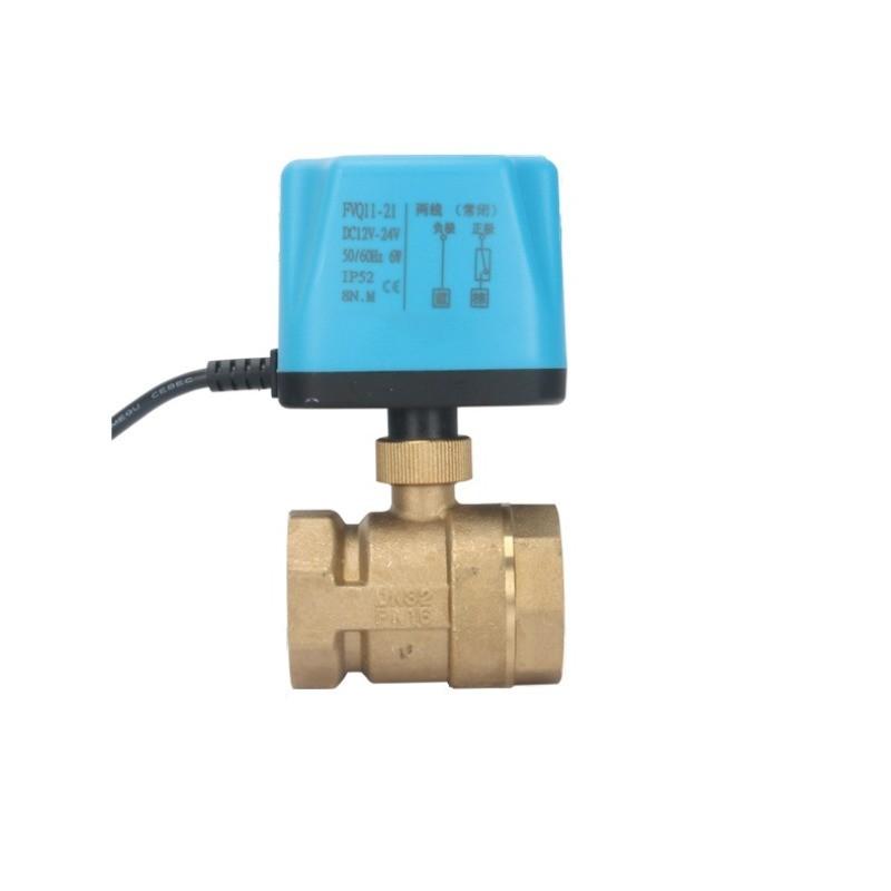 1/2" 3/4" 1" 2" Normally Closed Motorized Ball Valve Electric Actuator 2-Wire Brass Electric Ball Valve Replace Solenoid Valve