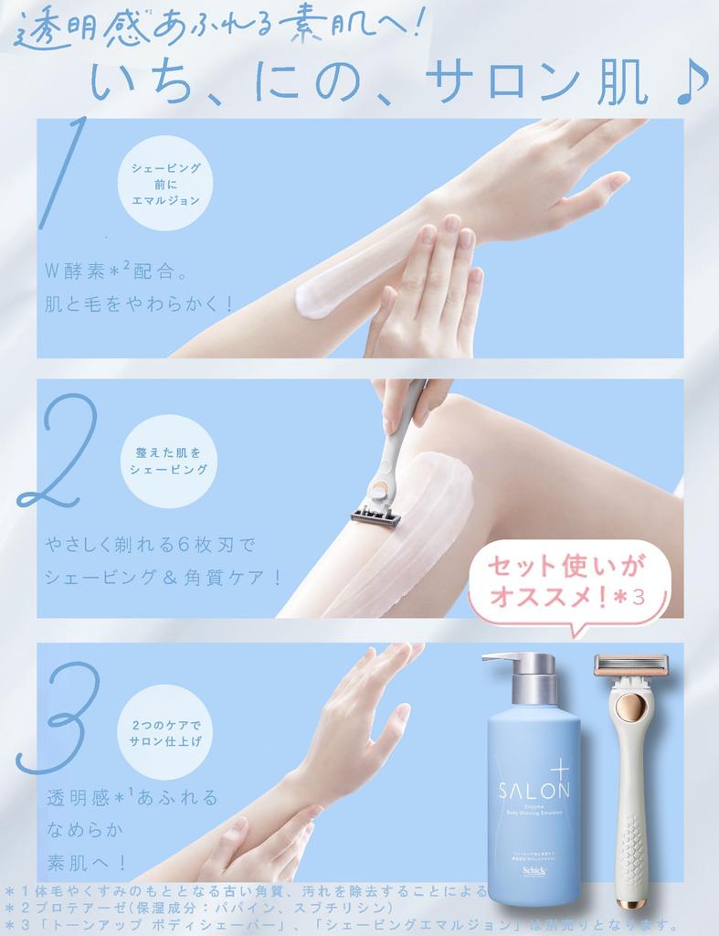 Сменные лезвия для бритвы Schick Salon Plus Tone Up Body (3 куска)