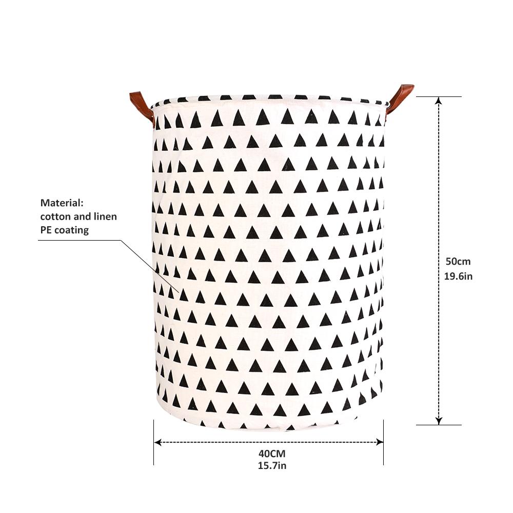 Большая корзина для белья, водонепроницаемая корзина для хранения грязной одежды, корзина для игрушек, хлопковая льняная ткань, переносная корзина для грязной одежды, органайзер для комнаты