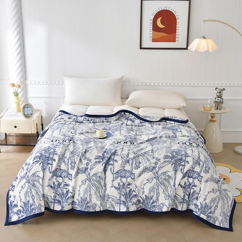 Белое цветочное одеяло, роскошное теплое, пушистое, мягкое, уютное фланелевое одеяло для дома, дивана, кресла, декоративное одеяло для спальни, кровати