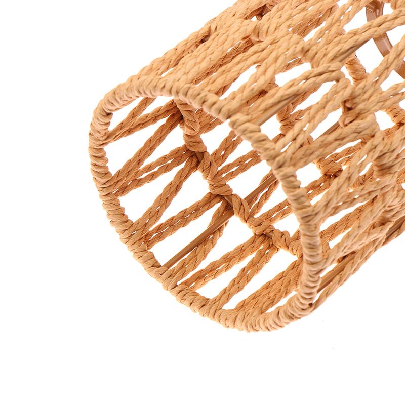 1 шт. Винтажный подвесной абажур Ручной работы Плетеный абажур Для гостиной Спальни Отеля Светильник из искусственного ротанга