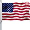 Американские флаги для улицы 3x5 Двусторонние - Премиум Прочные Долговечные 3-слойные Большие Патриотические флаги США/США Сделано в США Для сильного ветра Для украшения лодок