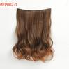 Синтетические натуральные волнистые клипсы, невидимые накладные волосы, смешанные цвета, блондинка, коричневый, искусственные накладные волосы для женщин
