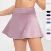 Tennis Short Skirt Breathable Yoga Fitness Short Skirt Women Sports Skirt With Pockets Casual High Waist Skirts Quick Drying Double-deck Skirt