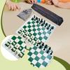Portable Chess Set Board Game Family with Pieces, Roll Up for Adults, Indoor,