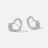 METROCITY JEWELRY Белые серьги Cuore из стерлингового серебра A231SE0002WPA