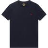 Футболка с коротким рукавом с вышитым логотипом Polo, мужская, темно-синяя, 710680785-004