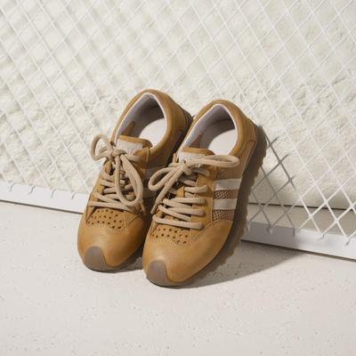 Летняя полая дышащая кожаная женская обувь на шнуровке, повседневная обувь, мягкая кожа, мягкая подошва, спортивная обувь для женщин