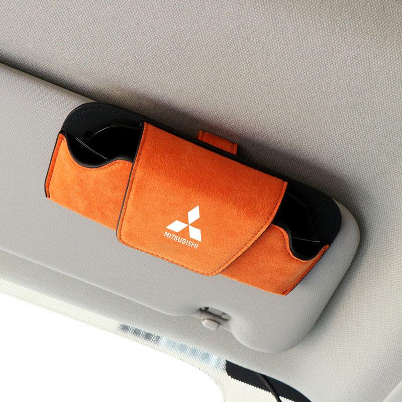 pdsh9 Car Sun Visor Glasses Box Anti-scratch Protection Box for Mitsubishi Pajero Colt I200 Space Delica Triton Ralliart Ex Mirage