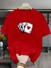 Summer Men T-Shirt Card Pattern 3D Print Trendy Poker Graphic Tee Oversized Daily Vintage Casual Loose Street Men's Clothing