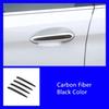 Car Styling Exterior Door Handle Strips Decoration Sticker Trim for BMW 5 Series G30 G38 2018-2021 Carbon Pattern Black