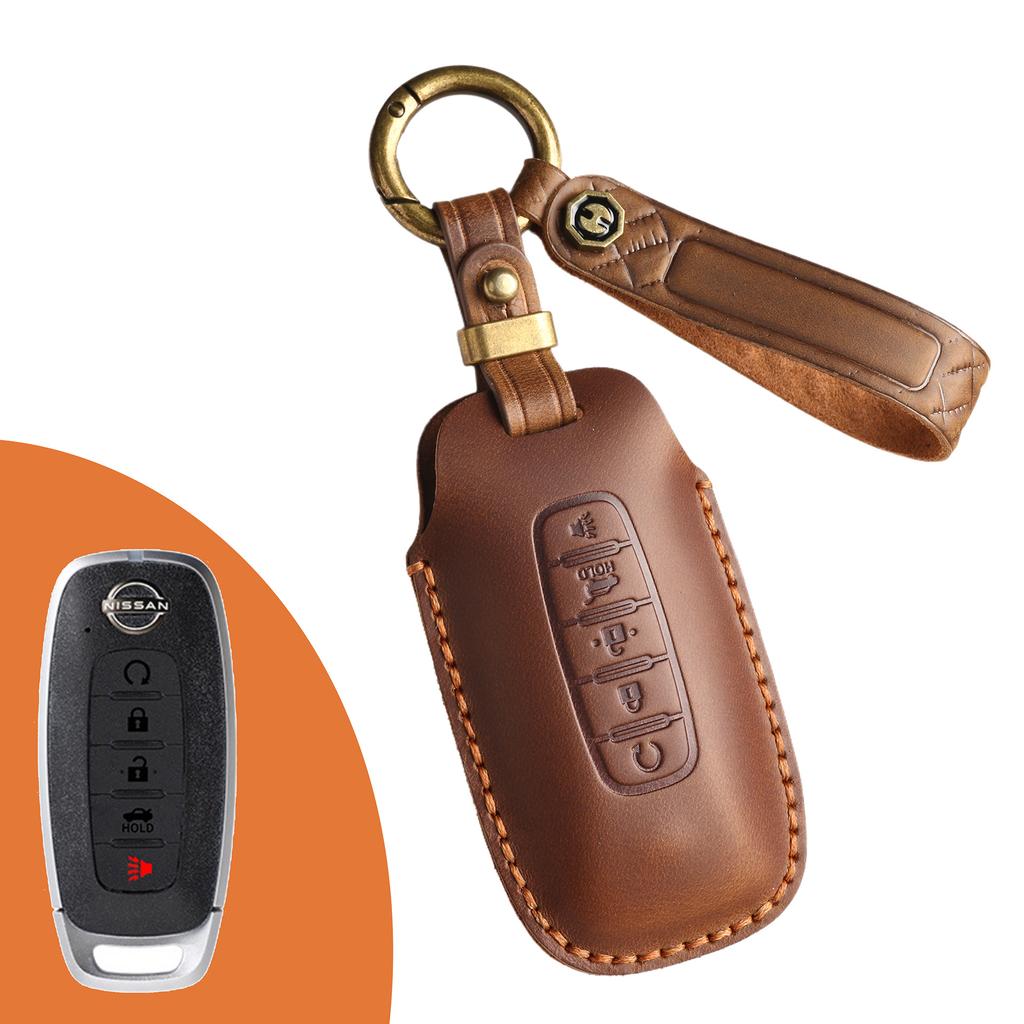 Ретро чехол для ключа подходит для нового Nissan Xuanyi Teana Exploration Lu Qashqai Qijun Jinke брелок из натуральной кожи.
