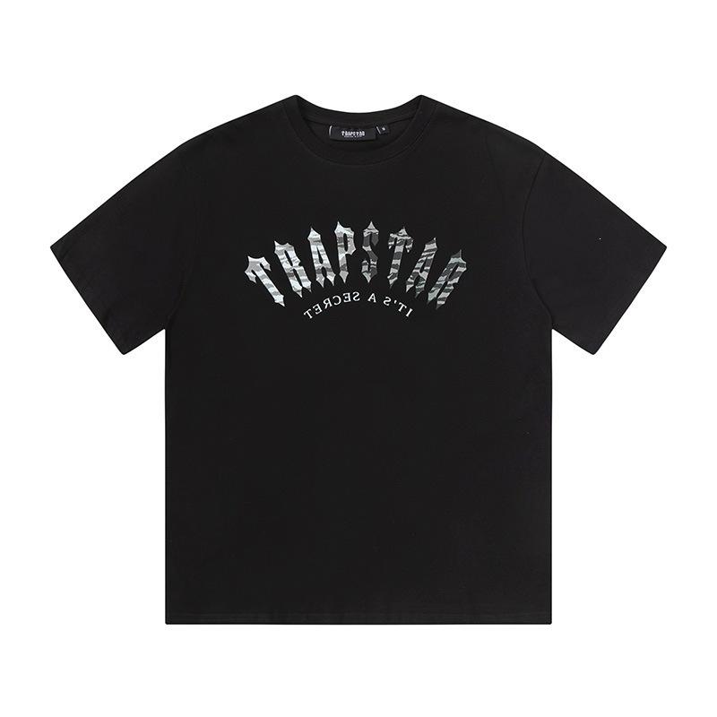 Cross-border new graffiti letter printing European and American street trendy brands loose and versatile casual men's and women's short-sleeved round