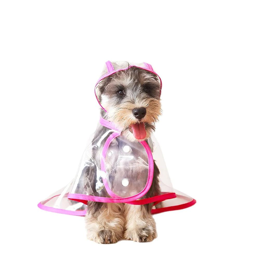 CXX dog raincoat transparent waterproof rainy day clothes dog walking artifact small and medium dog
