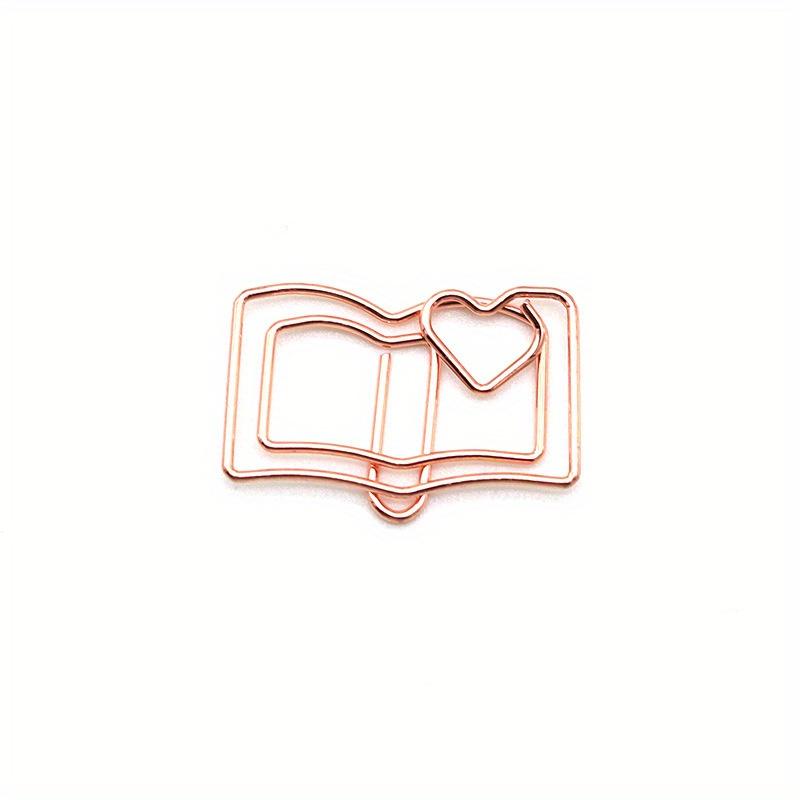 10 шт. Сказочная Мультяшная Закладка-Скрепка - Изогнутый Дизайн Rose Gold, Подходит для Учебы, Экзаменов и Книг