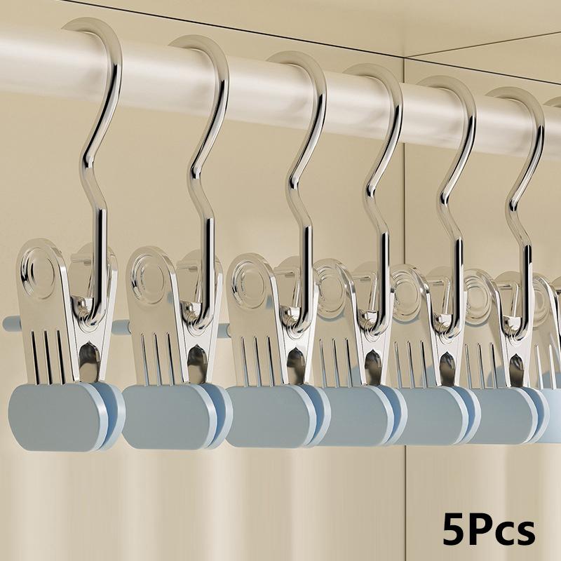 5/10 шт., улучшенный широкий органайзер для одежды в шкафу, не оставляющий следов, прищепки для одежды с крючками, вешалки для сушки брюк и носков