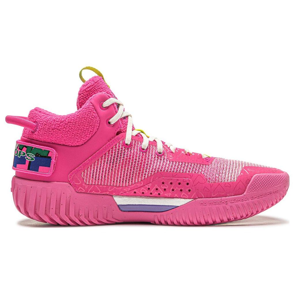 Баскетбольные кроссовки Li Ning Rebound 3 легкие, модные, удобные, из искусственной кожи, с амортизацией, нескользящие, низкие, мужские, розовые, ABFT015-9