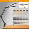 Double Head LED Desk Lamp, Workbench Table Lamp with Clamp And Flexible Swing Arm, 3 Colors and 10 Dimmable Architect Desk Lamps
