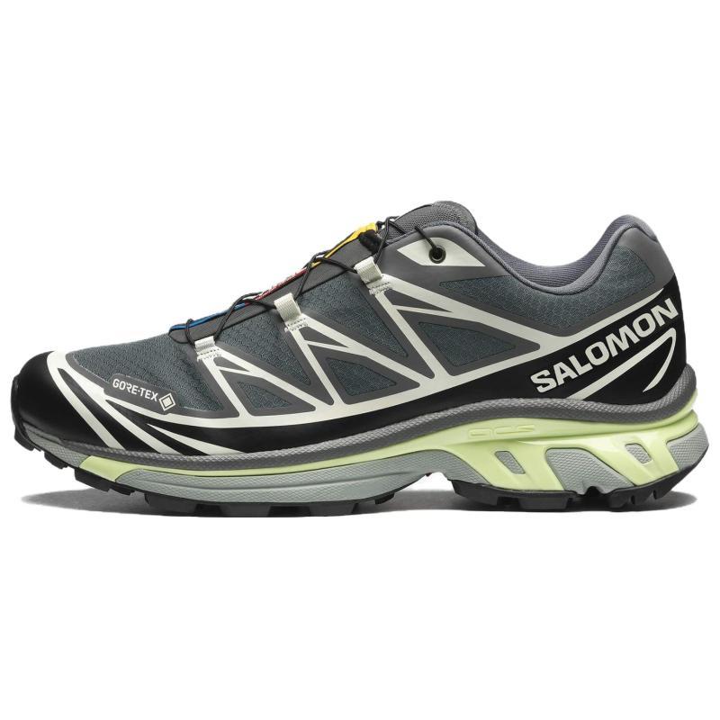 SALOMON Водонепроницаемые кроссовки XT 6 с низким верхом Унисекс Городской серый Черный Лаймовый Кремовый 475813