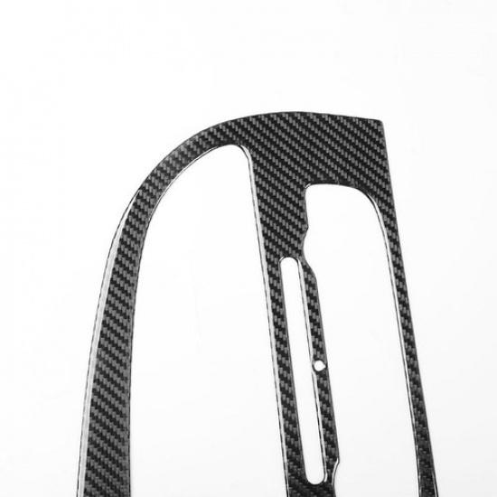 LHD Carbon Fiber Car Interior Center CD Panel Cover Trim For Seat Leon 2005-2012