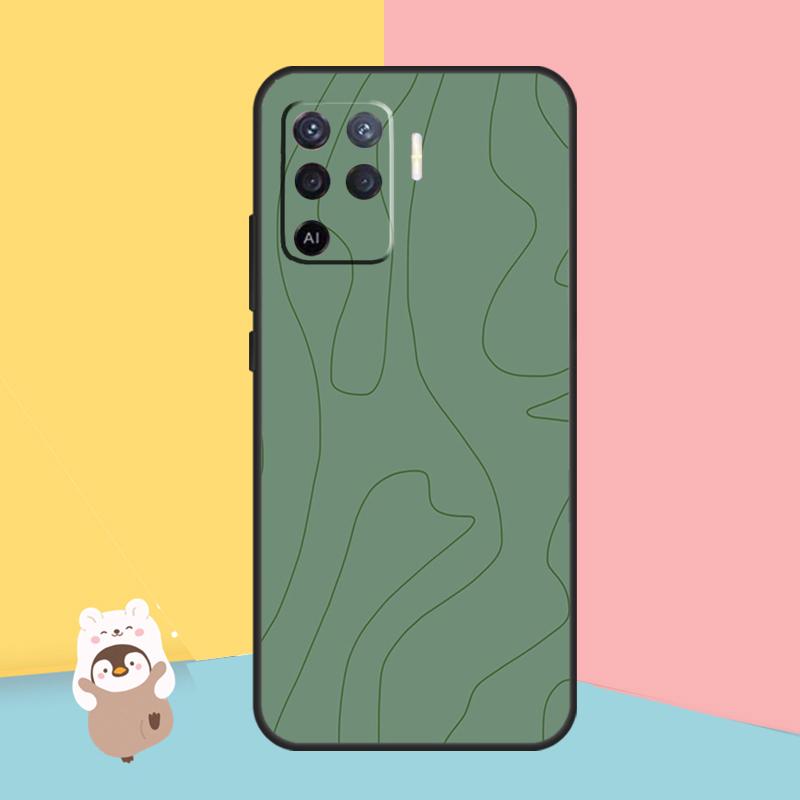 Эстетический зеленый чехол Sage Green для OPPO A94 A74 A54 A53S A53 A31 A5 A9 2020 A52 A72 A83 A91 A93 A1K A15 A16