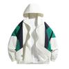 Autumn and Winter New Jacket Men's Japanese Style Contrasting Color Jacket Men's Fashion Hooded Jacket Couple Outdoor Casual Jacket Men