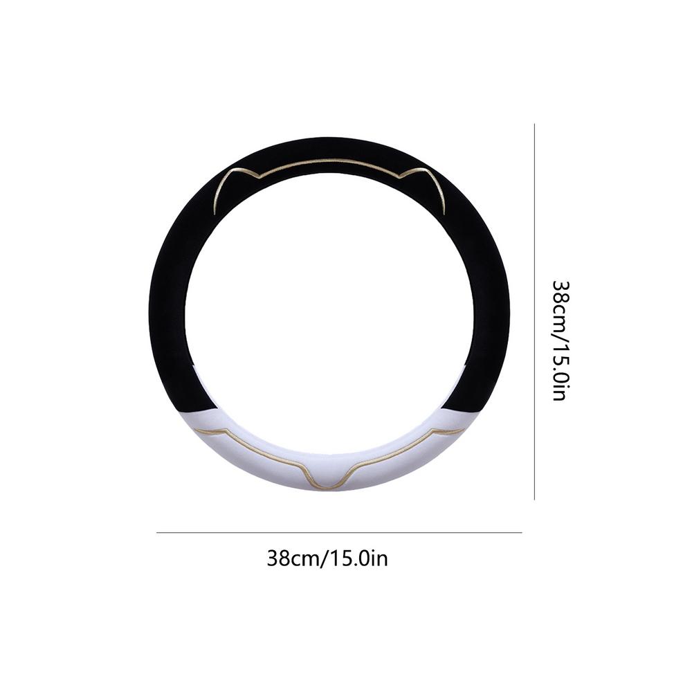 Cute Steering Wheel Cover Aesthetic Steering Wheel Cover Thickened 15inch Warm Winter Steering Wheel Cover For Most Cars SUVs