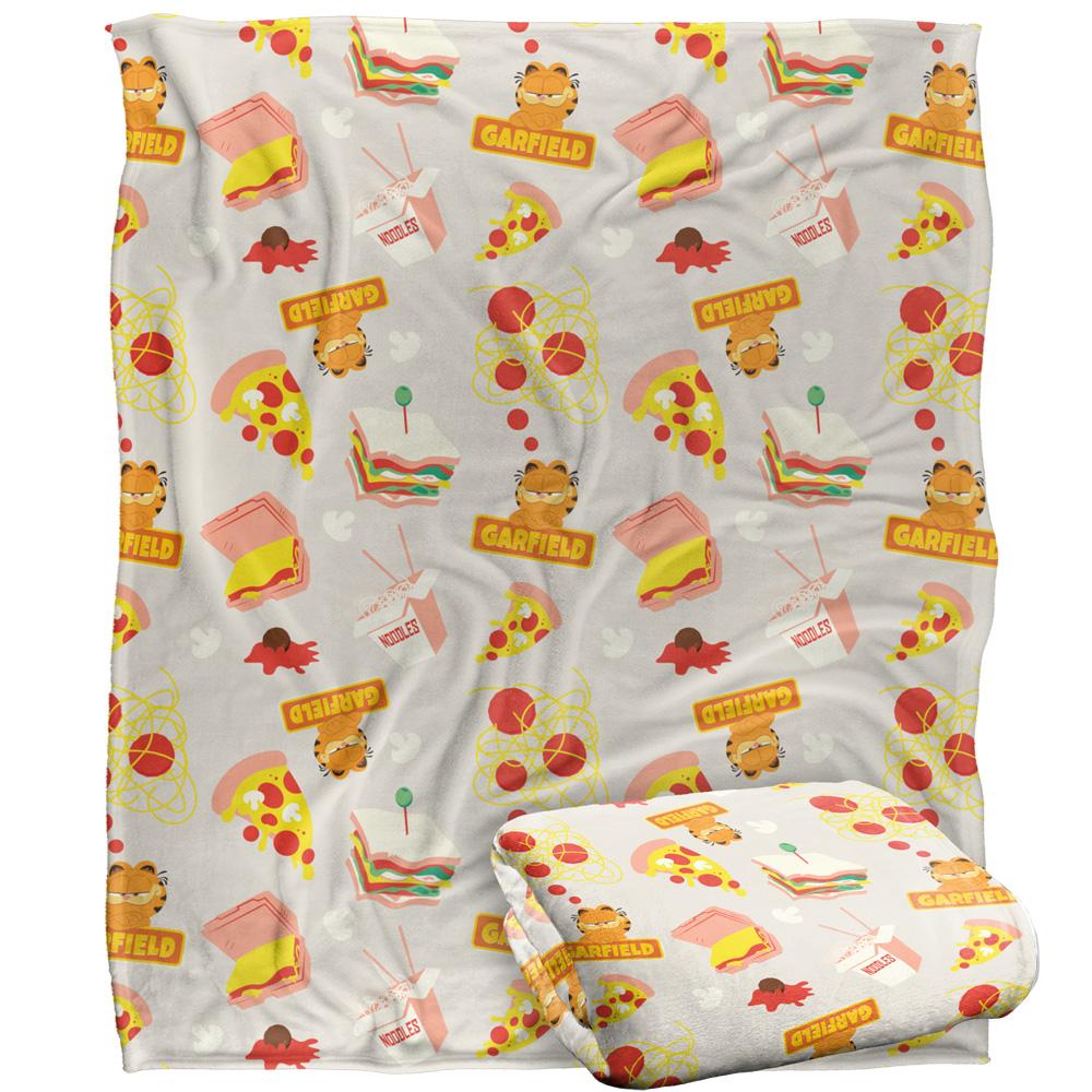 Garfield Pattern Silky Food Supersoft Blanket