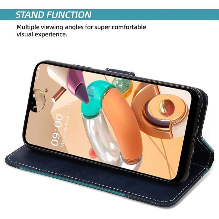 Protective Case - BOOLING - for Samsung Galaxy S25 - Synthetic Leather - Shockproof - Two-tone Blue