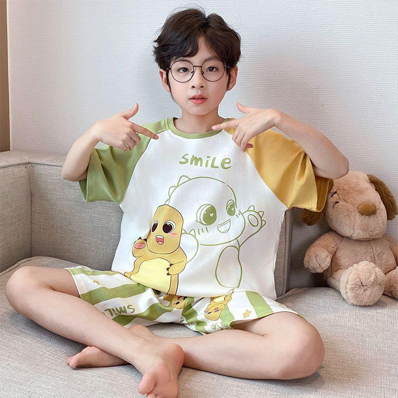 Astronaut Boys Summer Pajama Set - Short Sleeve & Pants for Kids & Teens