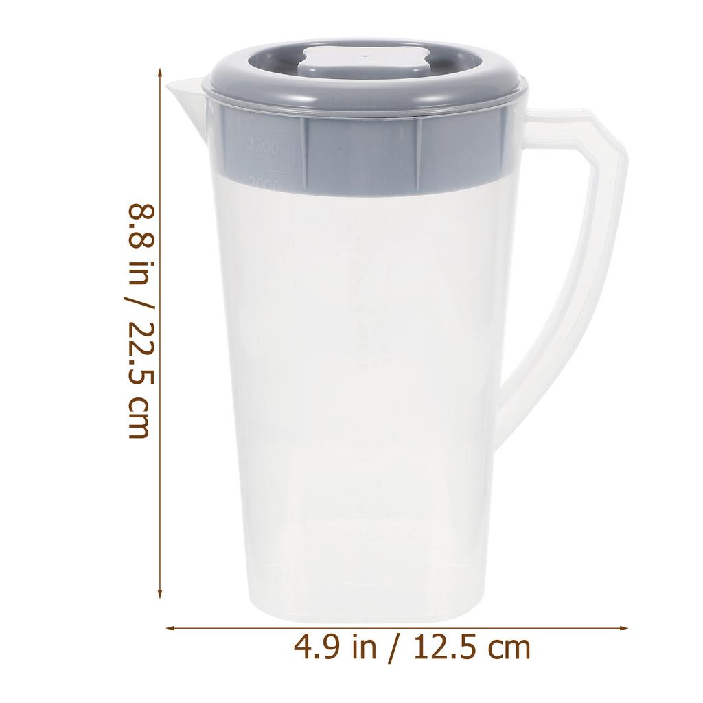 Premium Water Pitcher with Lid Extra Large Drinking Jug for Tea Juice Iced Coffee Cold Beverages Home Restaurant Serving