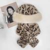 Faux Fur Scarf & Hat Set Windproof Plush Scarf Cute Plush Fisherman Hat  Winter