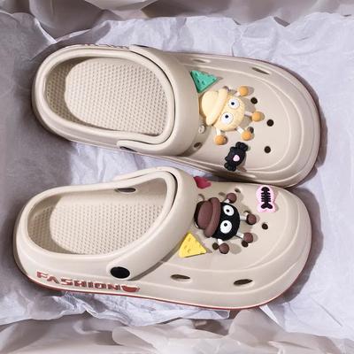 Новый летний стиль, японские и корейские модные женские милые туфли с отверстиями и очаровательной подвеской в виде угольного шарика, красивые и элегантные