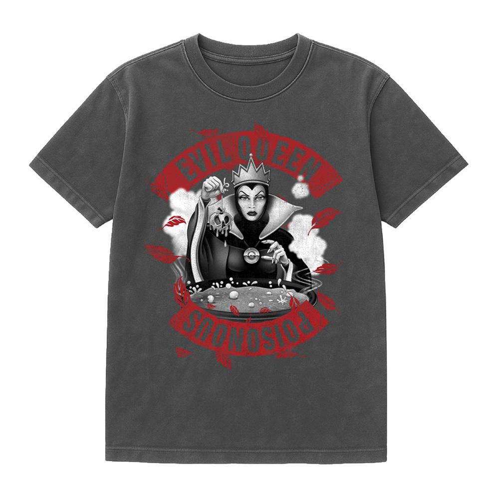 Disney Villains Unisex Adult Poisonous Band Evil Queen Vintage Wash T-Shirt