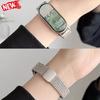Тонкий женский ремешок из нержавеющей стали для xiaomi watch 10 9 8 ремешок с магнитной складной застежкой для miband 10 9 8 NFC браслет для смарт-часов