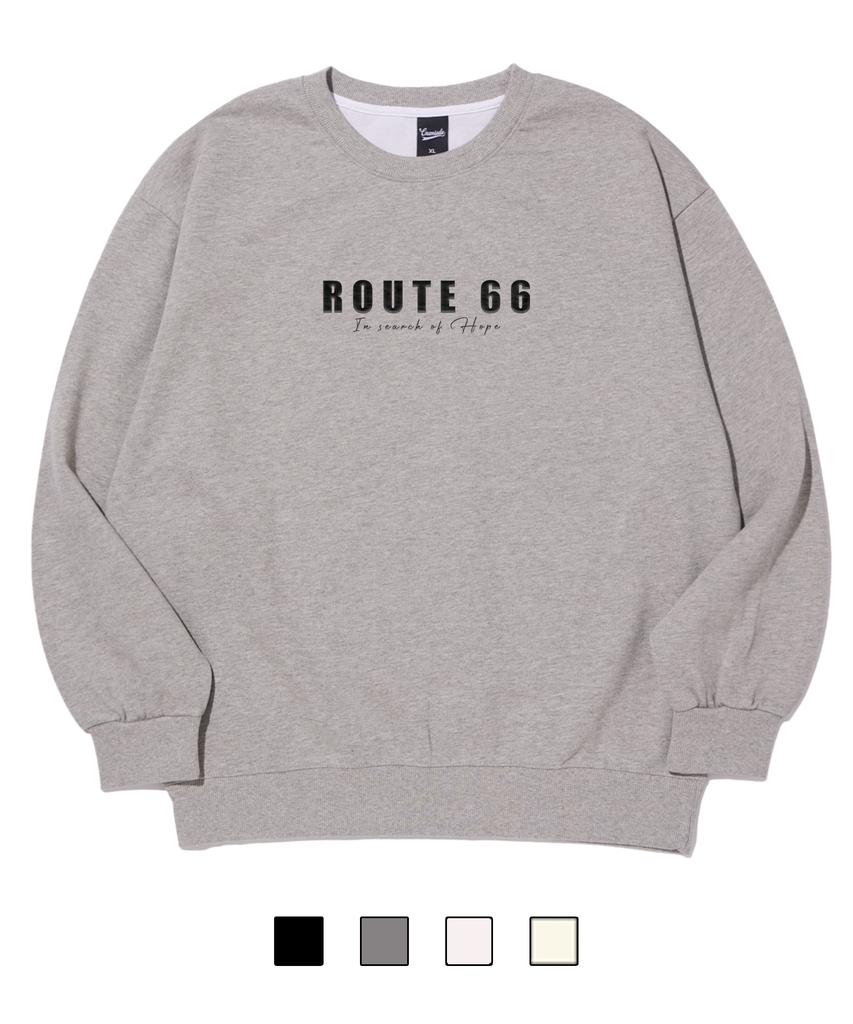 CREAM SODA LAB Sign Route 66 Sweatshirt (Type A)
